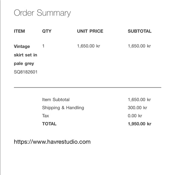 Havre Studio vintage skirt set in pale grey - Picture 8 of 10